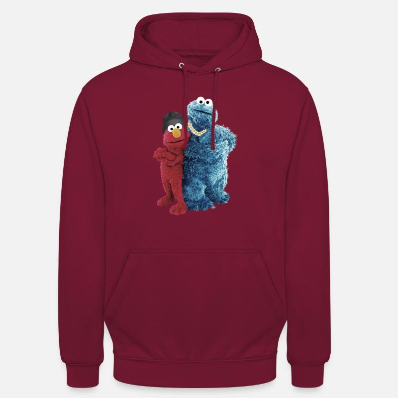 5 Rue Sésame Macaron et Elmo - Luvtröja unisex - bordeaux