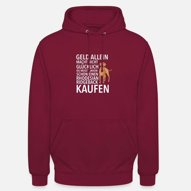 Rhodesian Ridgeback Glücklich Rhodesian Ridgeback - Unisex Hoodie - Bordeaux