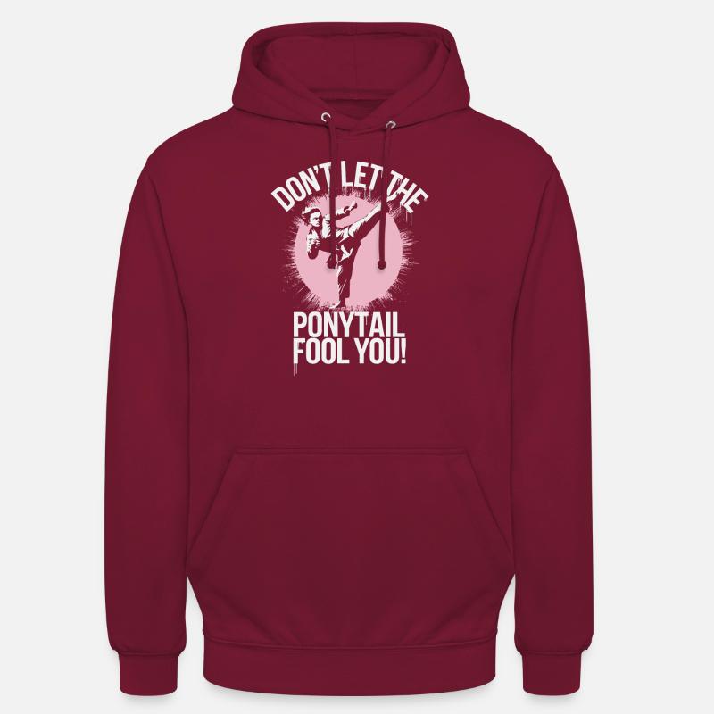 Queue de cheval avec puissance - Sweat-shirt à capuche unisexe - bordeaux