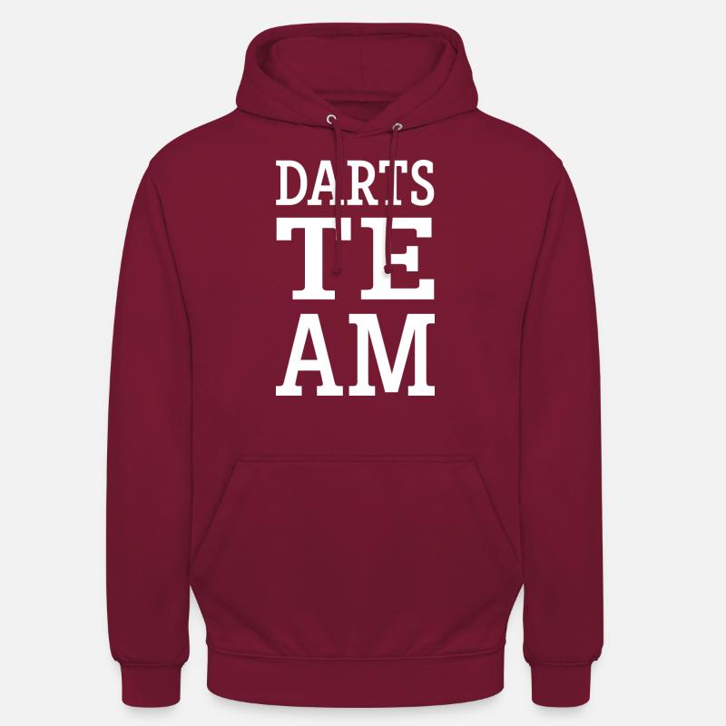 Équipe de fléchettes - Sweat-shirt à capuche unisexe - bordeaux