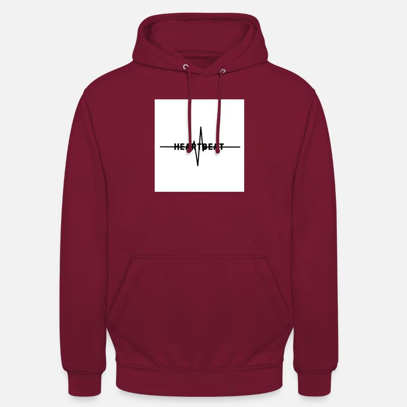 Conception de battement de cœur - Sweat-shirt à capuche unisexe - bordeaux