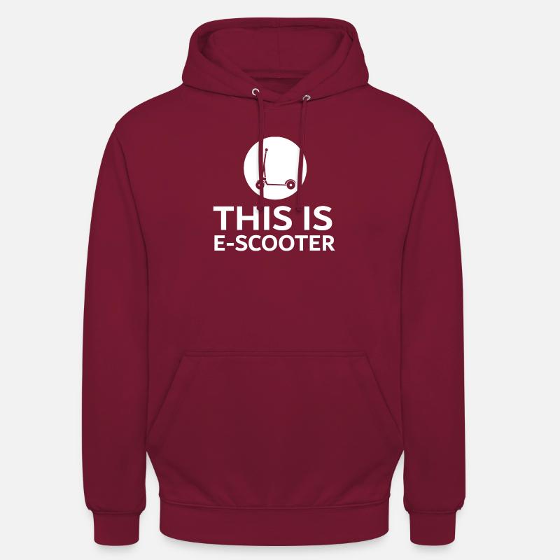 E-Scooter E-Roller Scooter - Sweat-shirt à capuche unisexe - bordeaux