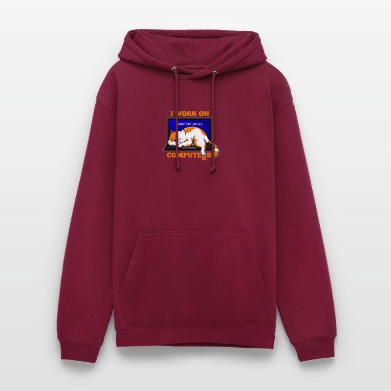 Cat and Computer hacking programmer gift Unisex Hoodie
