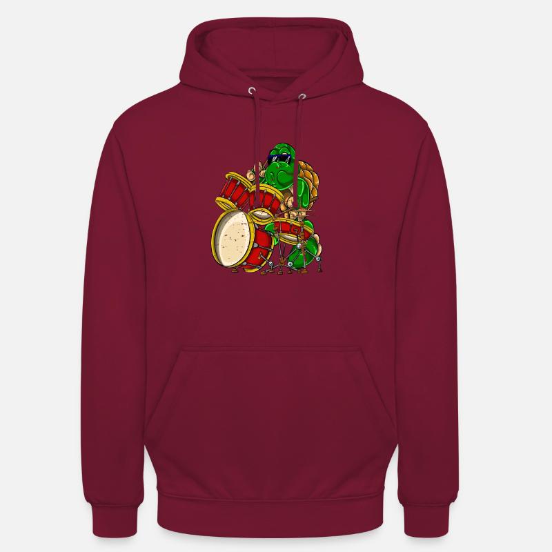 Batteur de tortue - Sweat-shirt à capuche unisexe - bordeaux
