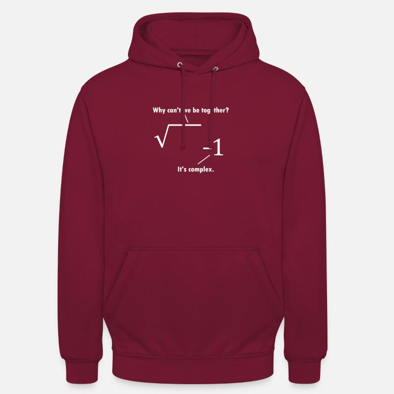 Math blague mathématicien cadeau nerd professeur - Sweat-shirt à capuche unisexe - bordeaux