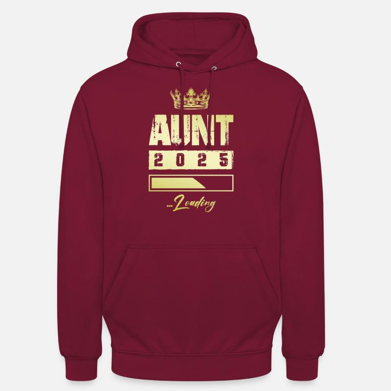 Aunt 2025 Loading - Unisex Hoodie - bordeaux