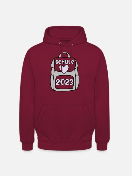 Schule 2023 Lila - Unisex Hoodie - Bordeaux