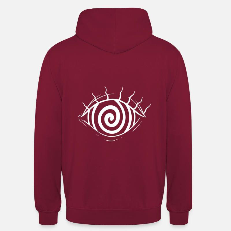 Oeil design blanc - Sweat-shirt à capuche unisexe - bordeaux