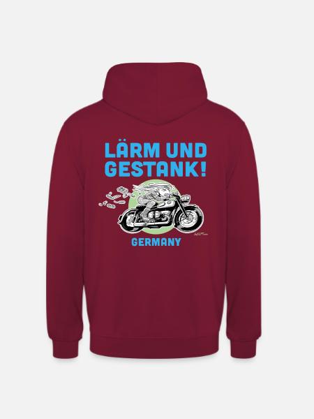 Lärm und Gestank - Unisex Hoodie - Bordeaux