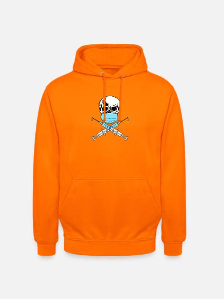 skull vaccine - Unisex Hoodie - orange