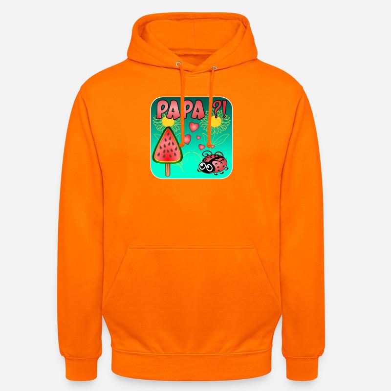 Wassermelonen Eiscreme - PAPA MARIENKÄFER - Unisex Hoodie - Orange