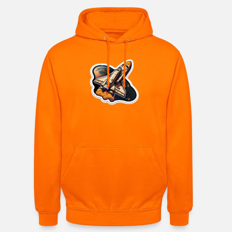 Fusée spatiale - Sweat-shirt à capuche unisexe - orange