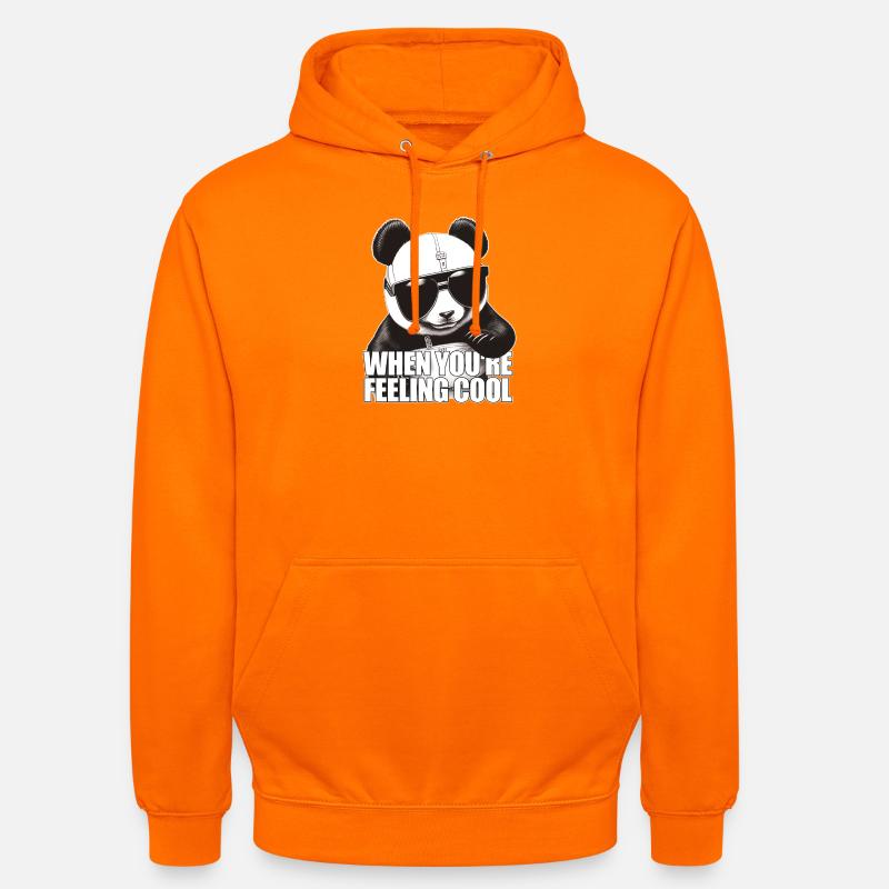 Cool panda feeling good - Unisex Hoodie - orange