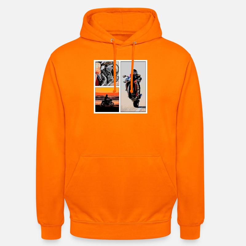 Le plaisir de la moto - Sweat-shirt à capuche unisexe - orange