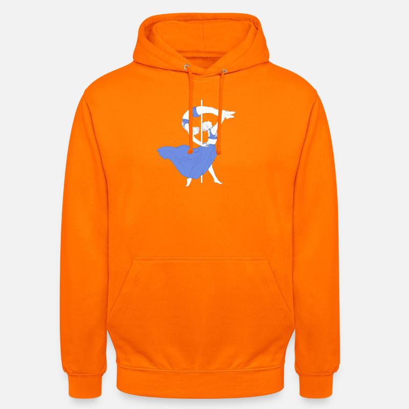 Pole Dance Blue Impression - Unisex Hoodie - orange