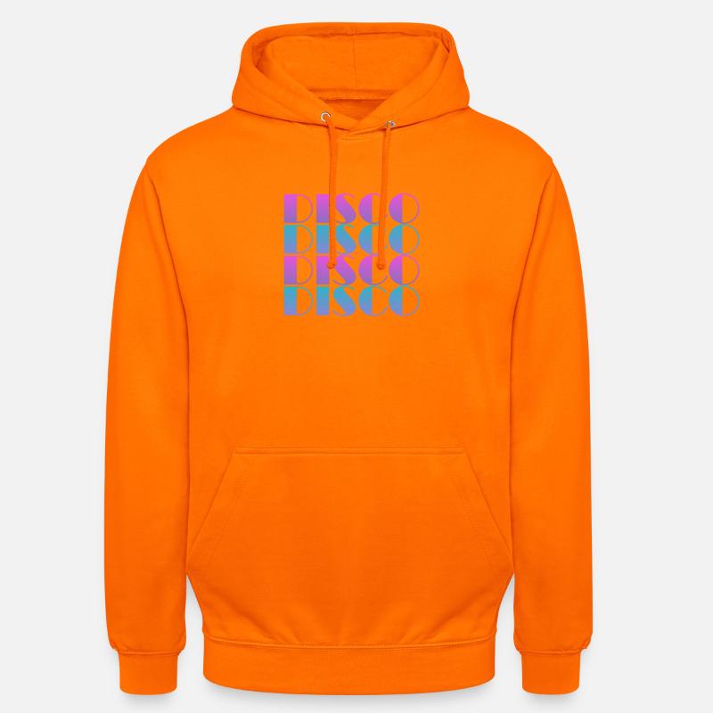 Lebendiges Disco-Textmuster-Design - Unisex Hoodie - Orange