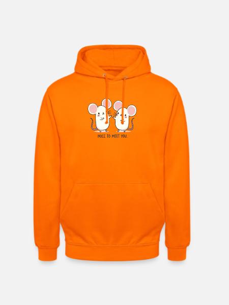 Mice to meet you Maus - Unisex Hoodie - orange