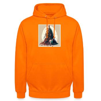 Joyeux Noël - Sweat-shirt à capuche unisexe - orange - Devant - AI Model Male 185 light (185cm) & AI Model Female 180 light (180cm)