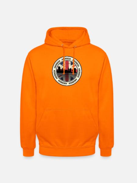 Union Jack Skyline Aberdeen Emblem - Unisex Hoodie - Orange