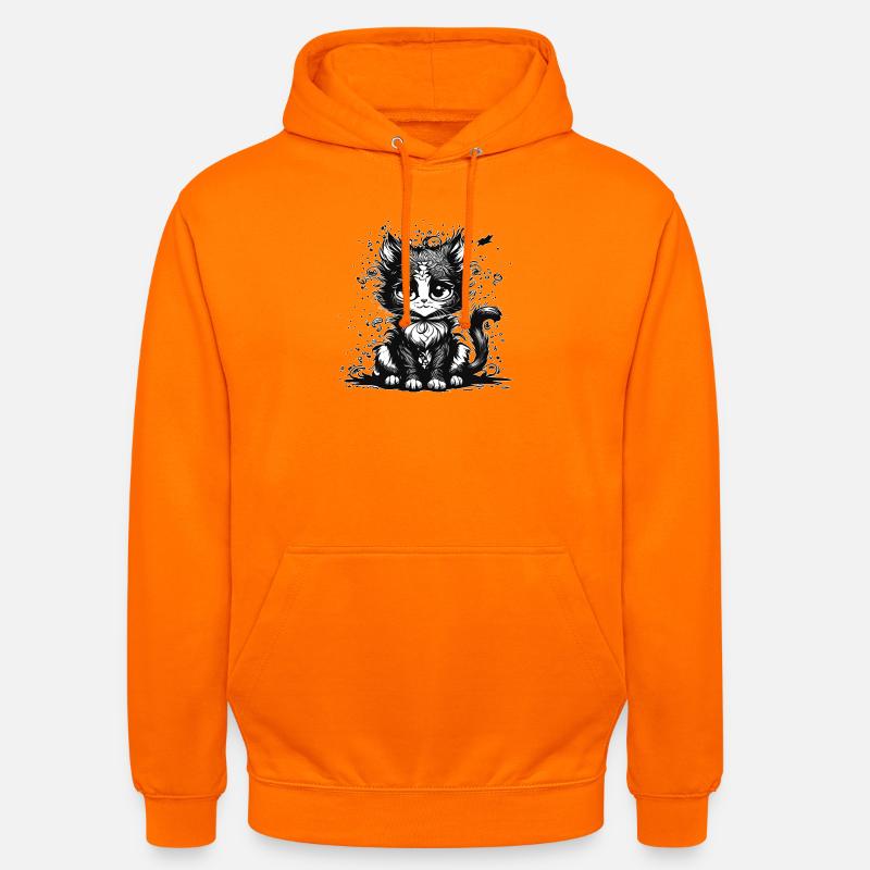 Dreaming Manga Comic Cat - Sweat-shirt à capuche unisexe - orange