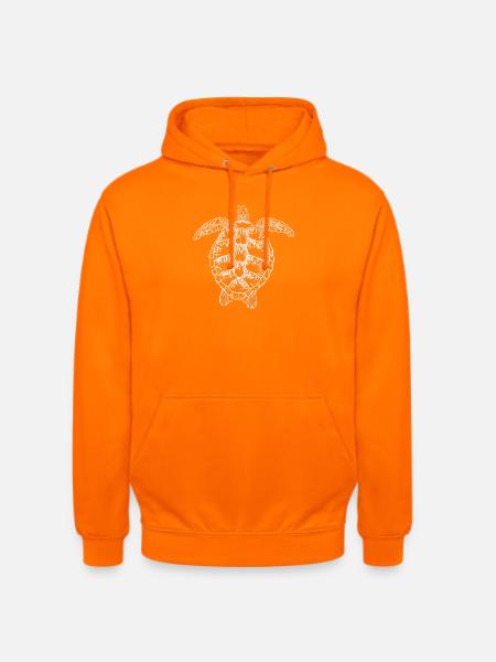 Turtle white2 - Unisex Hoodie - orange