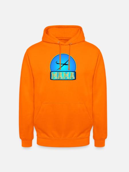 Segelfliegerin Pilotin MAMA - Unisex Hoodie - Orange