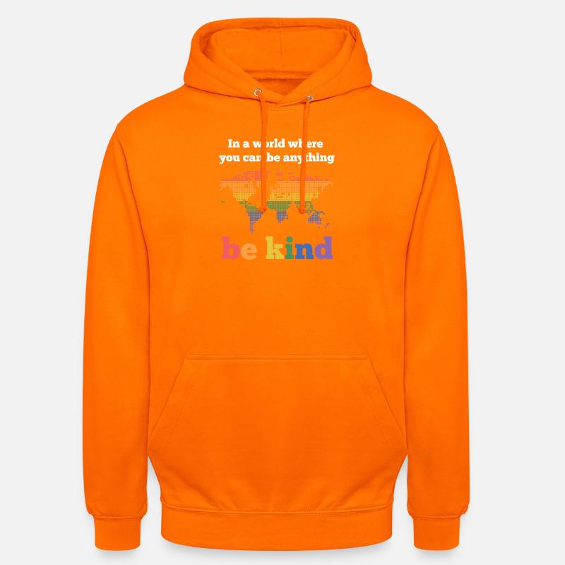 LGBTQ-Pride-Monat - Sei freundlich - Unisex Hoodie - Orange
