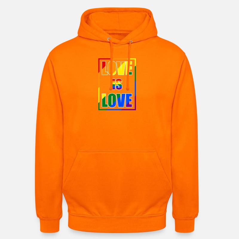 Love Is Love Pride Statement - Unisex Hoodie - orange