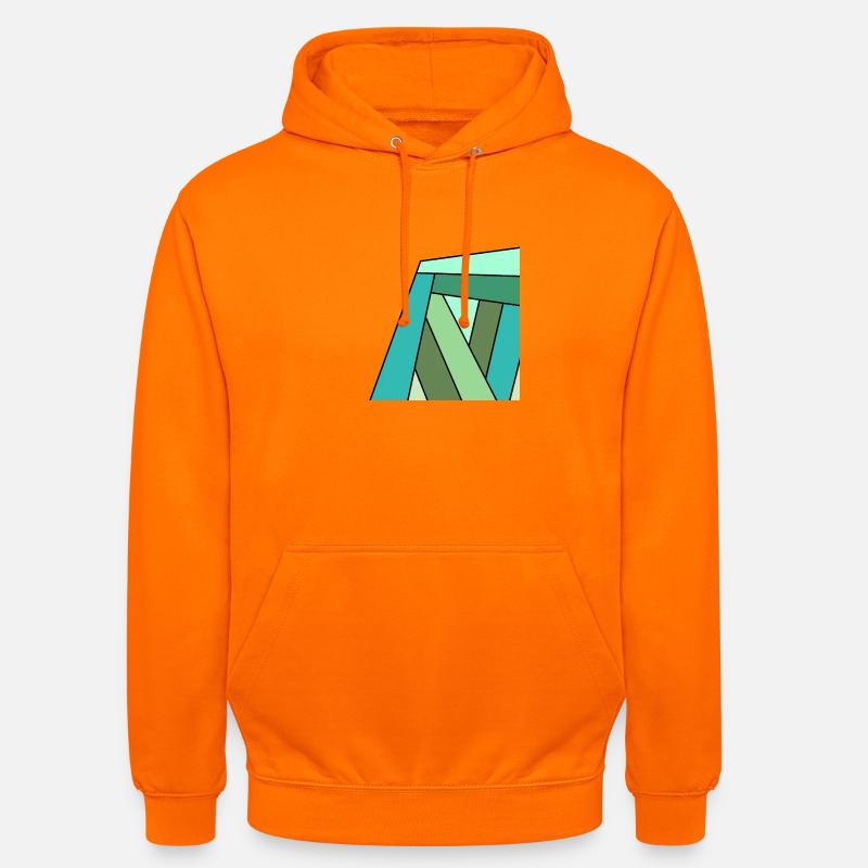 carre colore vert - Sweat-shirt à capuche unisexe - orange