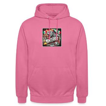 Monterrey Mexiko Städte Design - Unisex Hoodie - Pink - Vorne - Alina (178cm) & Michal (187cm)