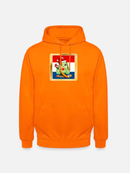 Weihnachtsgeschenke Avocado Eishockeyspieler - Unisex Hoodie - Orange