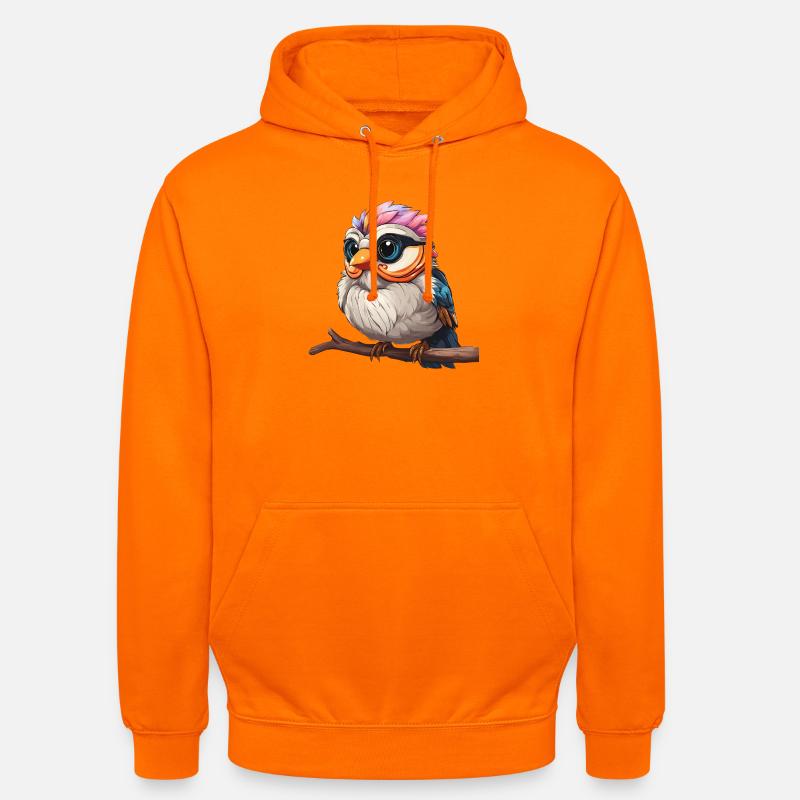 Lebendiges Spektakel der bunten Eule - Unisex Hoodie - Orange