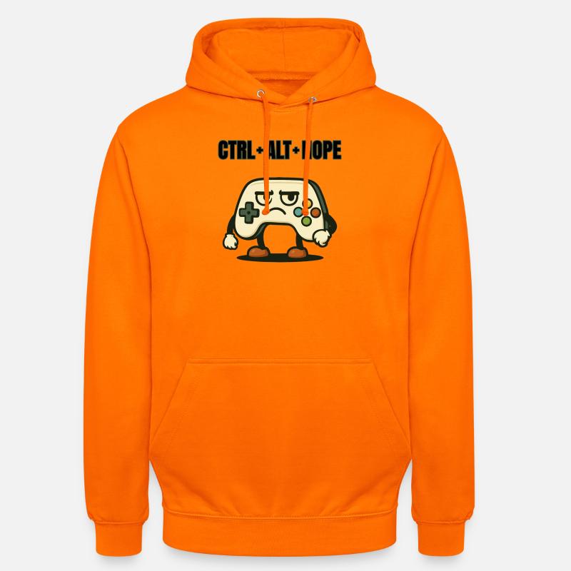 CTRL ALT NOPE Controller Meme - Unisex Hoodie - orange