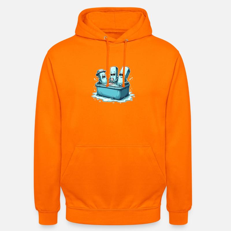 Icecube Lolly Pool Party Design - Sweat-shirt à capuche unisexe - orange