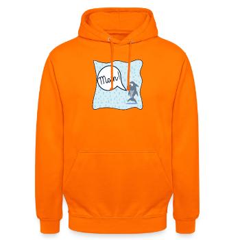 REGENWETTER HAMBURG MOIN - Unisex Hoodie - Orange - Vorne - AI Model Male 185 light (185cm) & AI Model Female 180 light (180cm)