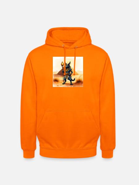 Half Human Egyptian Xylophone - Unisex Hoodie - orange