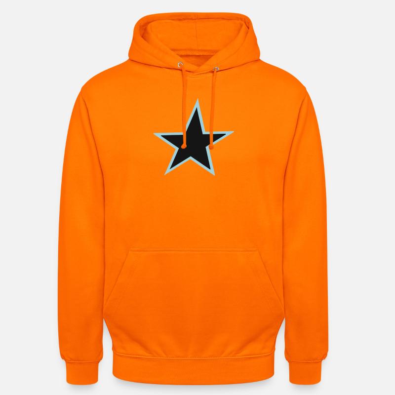 Abstrakte Bunte Sternzeichnung - Unisex Hoodie - Orange