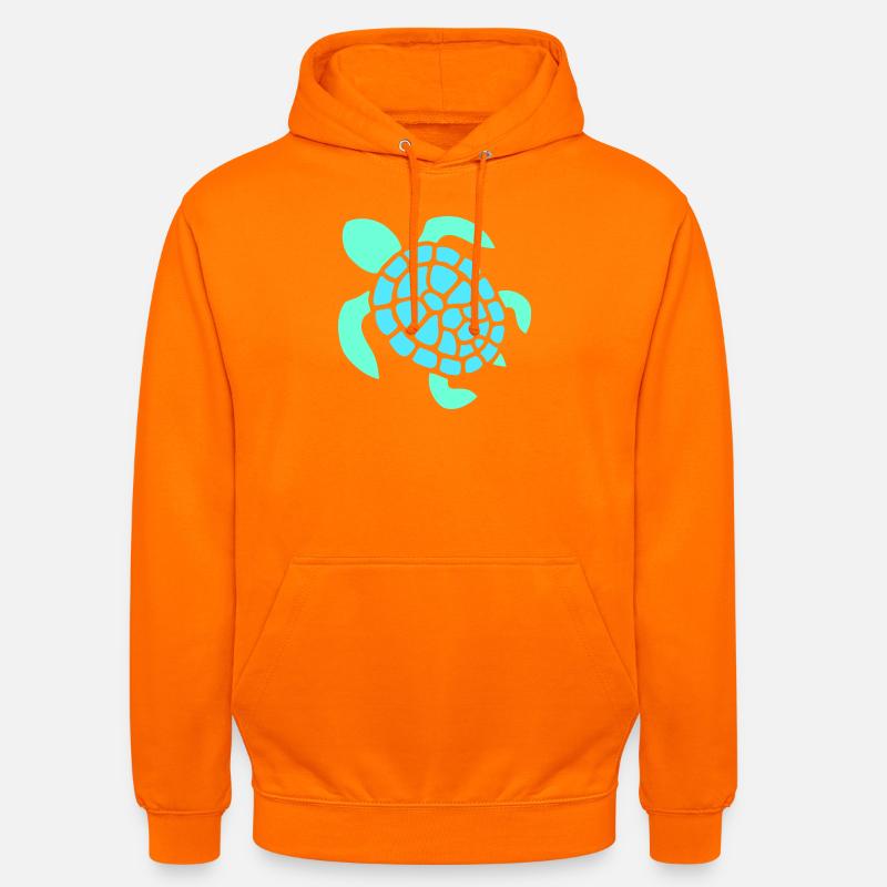 Turtle Logo Turtle Shell Pattern Icon - Unisex Hoodie - orange