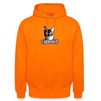 Contraste Cat Lover - Sweat-shirt à capuche unisexe - orange - Devant - AI Model Male 185 light (185cm) & AI Model Female 180 light (180cm)