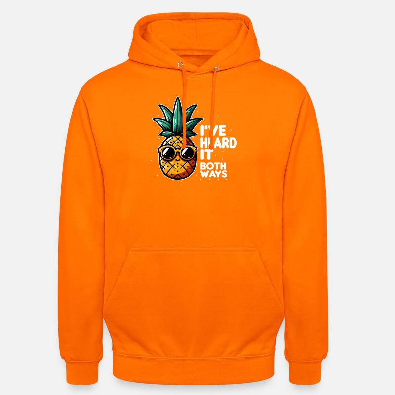 Ananas-Slogan mit doppelter Bedeutung - Unisex Hoodie - Orange