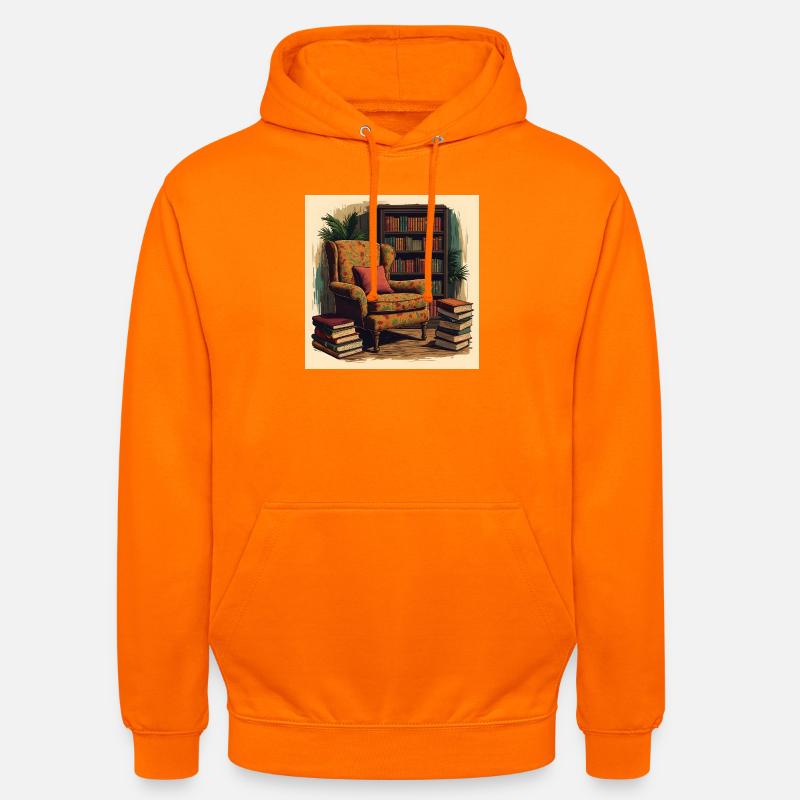 Chaise de lecture confortable - Sweat-shirt à capuche unisexe - orange