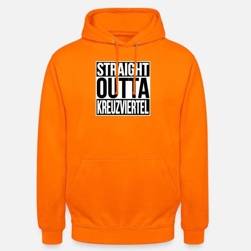 QUART DE CROIX DROIT - Sweat-shirt à capuche unisexe - orange