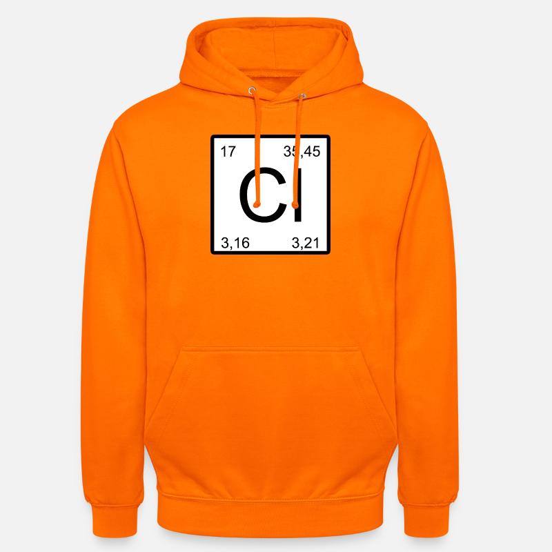 Chlor Quadrat Element Design - Unisex Hoodie - Orange