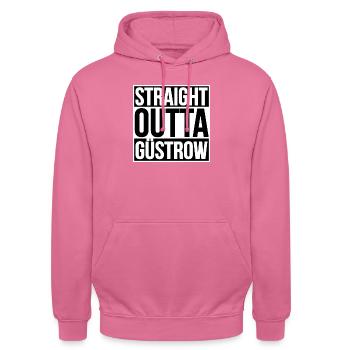 Straight Outta Güstrow - Unisex Hoodie - Pink - Vorne - Alina (178cm) & Michal (187cm)