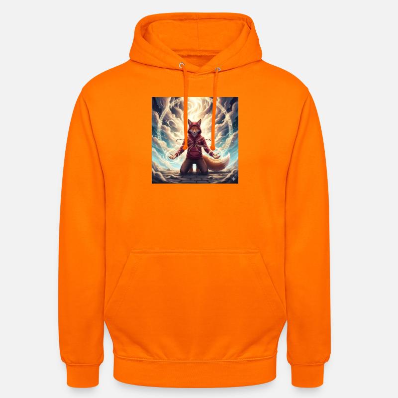 Fox in the Magic Circle Sweat à capuche - Sweat-shirt à capuche unisexe - orange