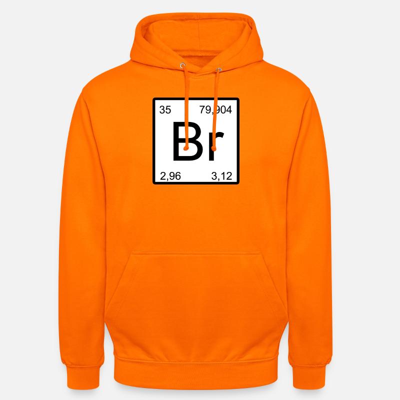 Brom Br Element Block Design - Unisex Hoodie - Orange