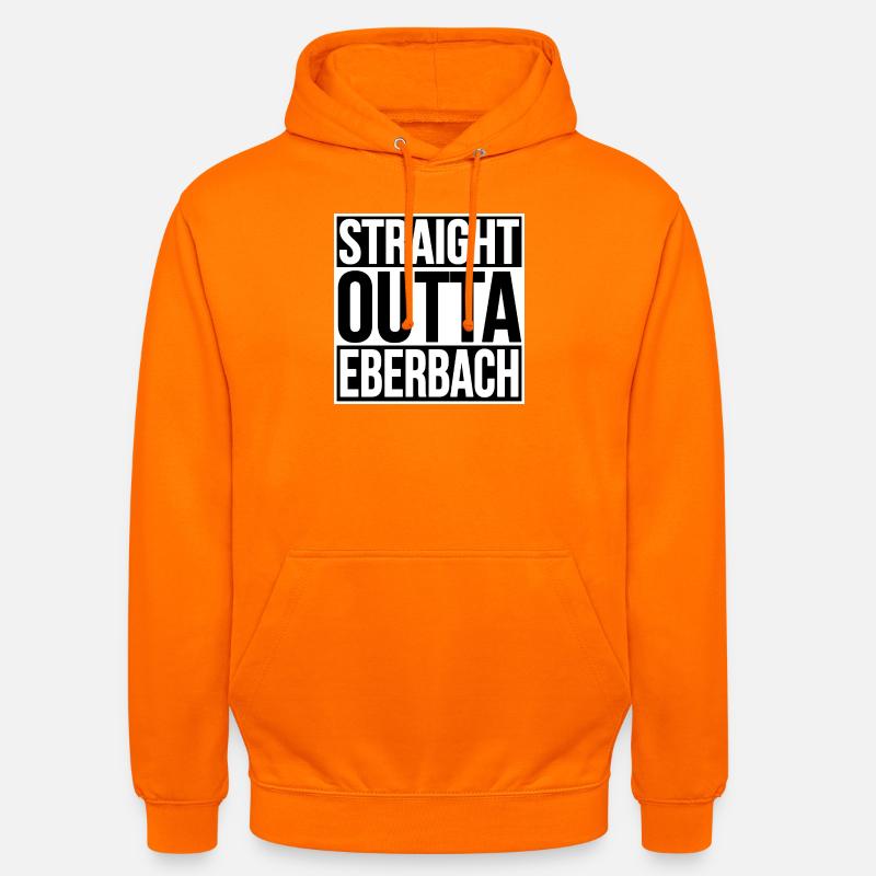 Slogan Typo Eberbach - Sweat-shirt à capuche unisexe - orange
