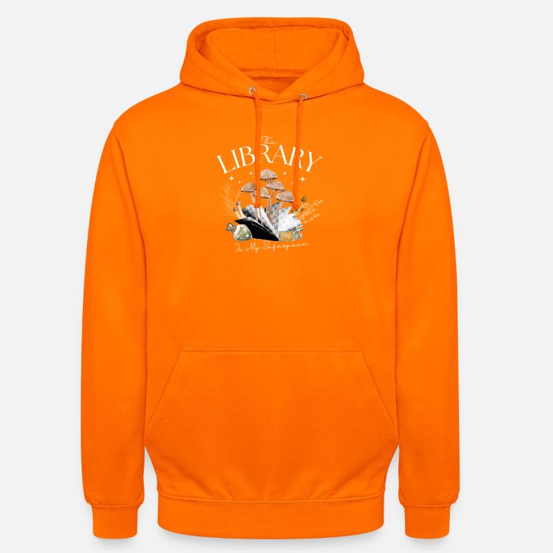 Bibliothèque du Royaume Champignon - Sweat-shirt à capuche unisexe - orange