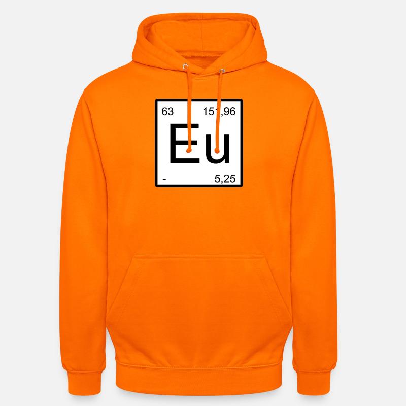 Conception périodique minimale de l’élément EU - Sweat-shirt à capuche unisexe - orange