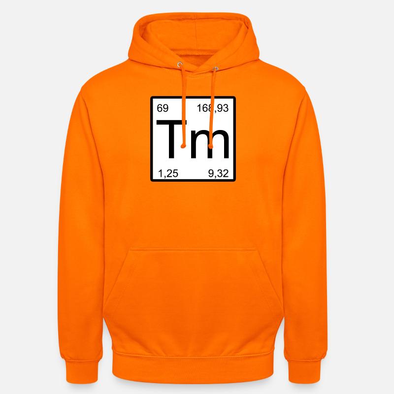 Conception des éléments de thulium - Sweat-shirt à capuche unisexe - orange